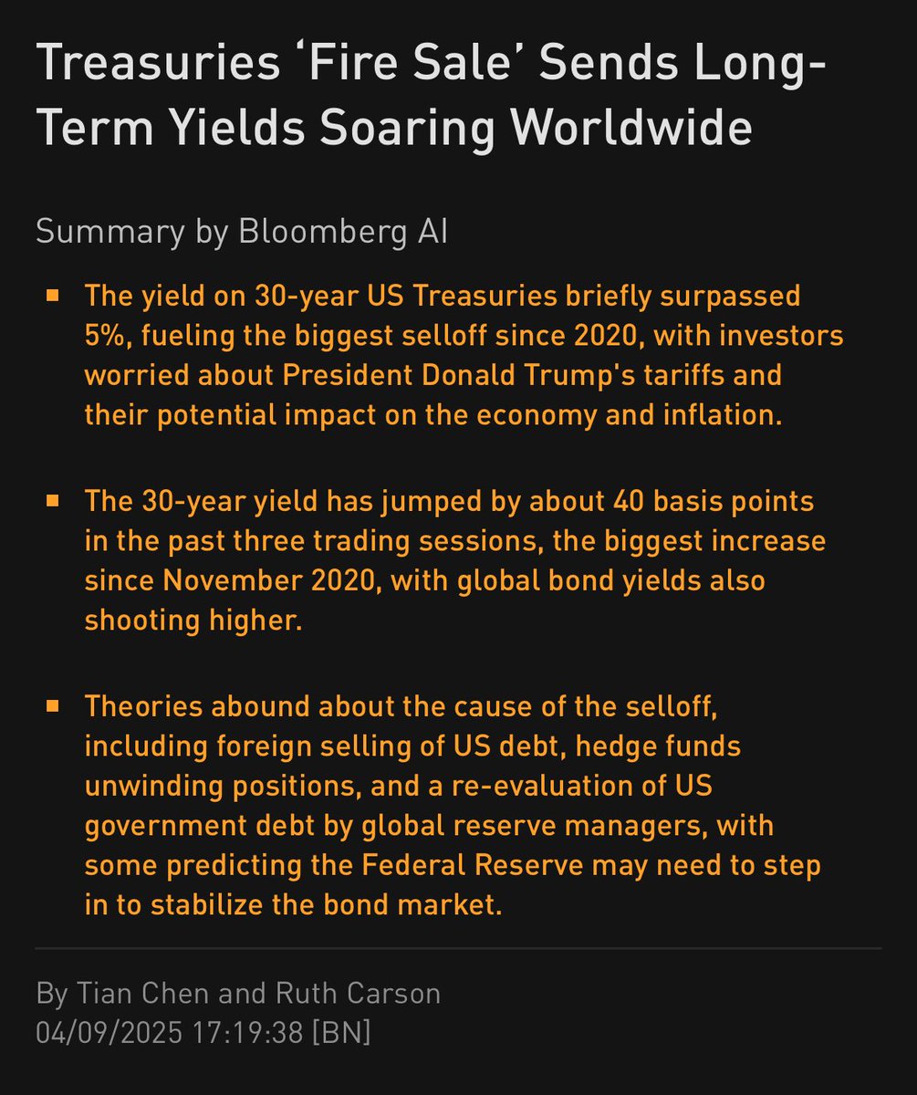 If the BBC decides to cancel upcoming 10 and 30yr treasury auctions that is stealth money printing bc he will run down the TGA instead. This is an easy intermediate step to quell the chaos before cuck JAYPOW does his duty.