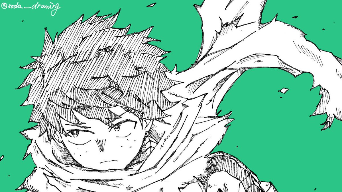 soda__drawing's tweet photo. #ヒロアカ  #僕のヒーローアカデミア
デク https://t.co/mcZgzpEpP7
