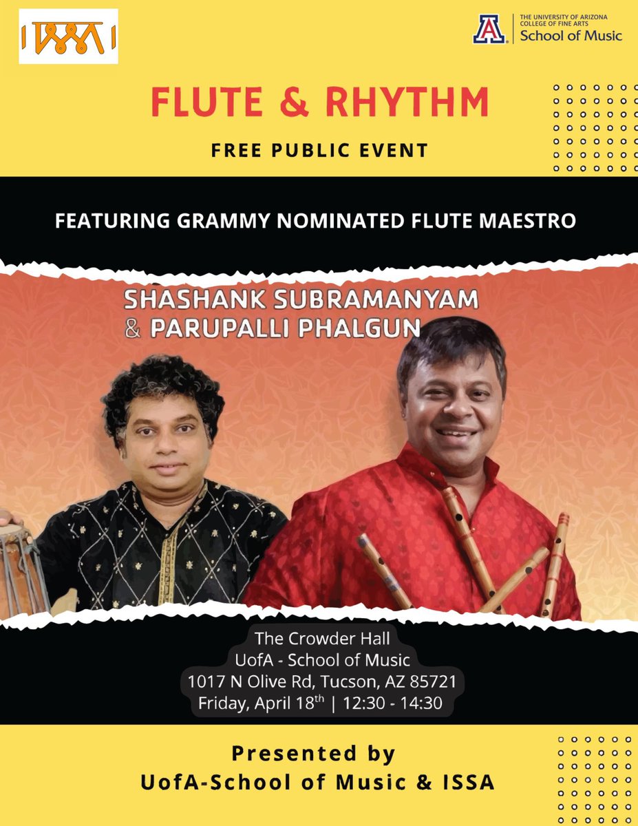Tucson, AZ at the University of Arizona. Do share this if you have friends in Tucson!

#shashankflute 
#universityofarizona
#tucson