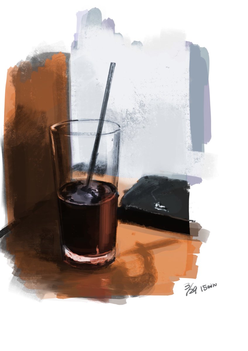 thetohstudio's tweet photo. 円月島とアイスコーヒーと
 #Procreate https://t.co/9tIOu4yxDi