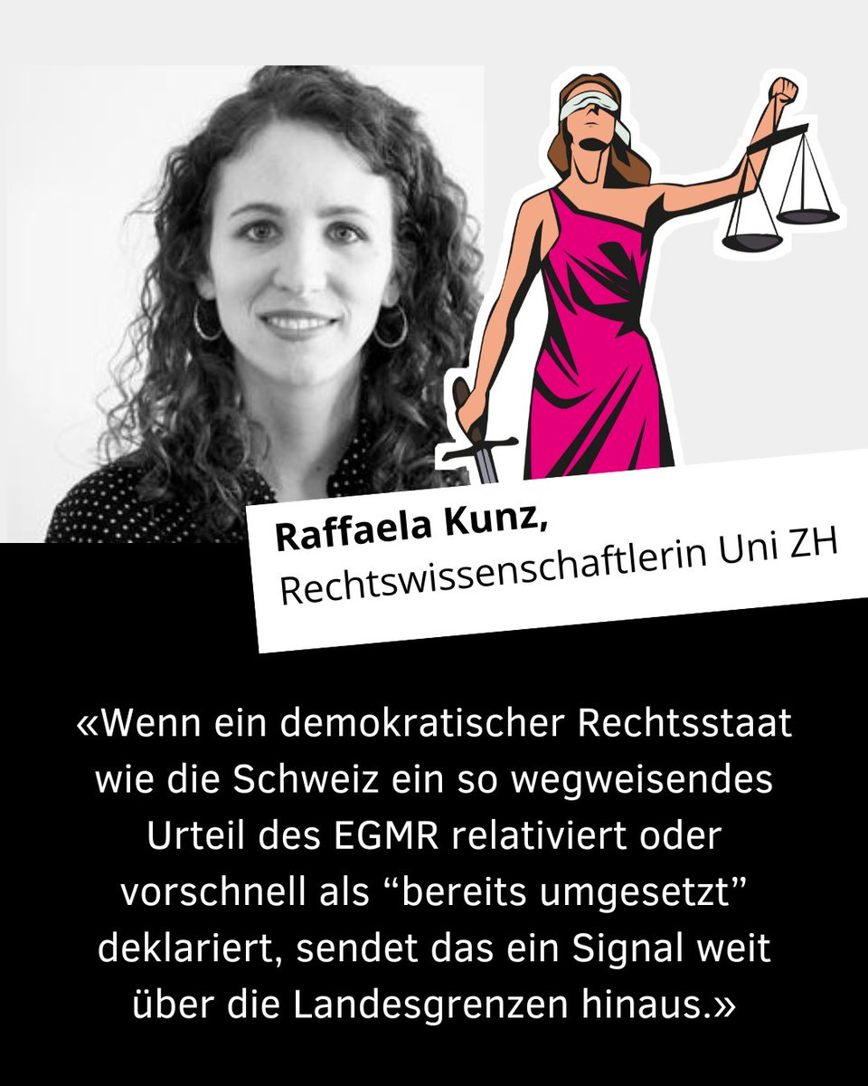 ⚖ Heute vor einem Jahr verurteilte der EGMR die Schweiz.

Wir haben mit Dr. iur Raffaela Kunz gesprochen, die zum Völkerrecht forscht und lehrt.
👉🏻 Lies das Interview via op-lib.ch/egmr-interview
✍🏽 Unterzeichne den offenen Brief via this-is-an-intervention.ch