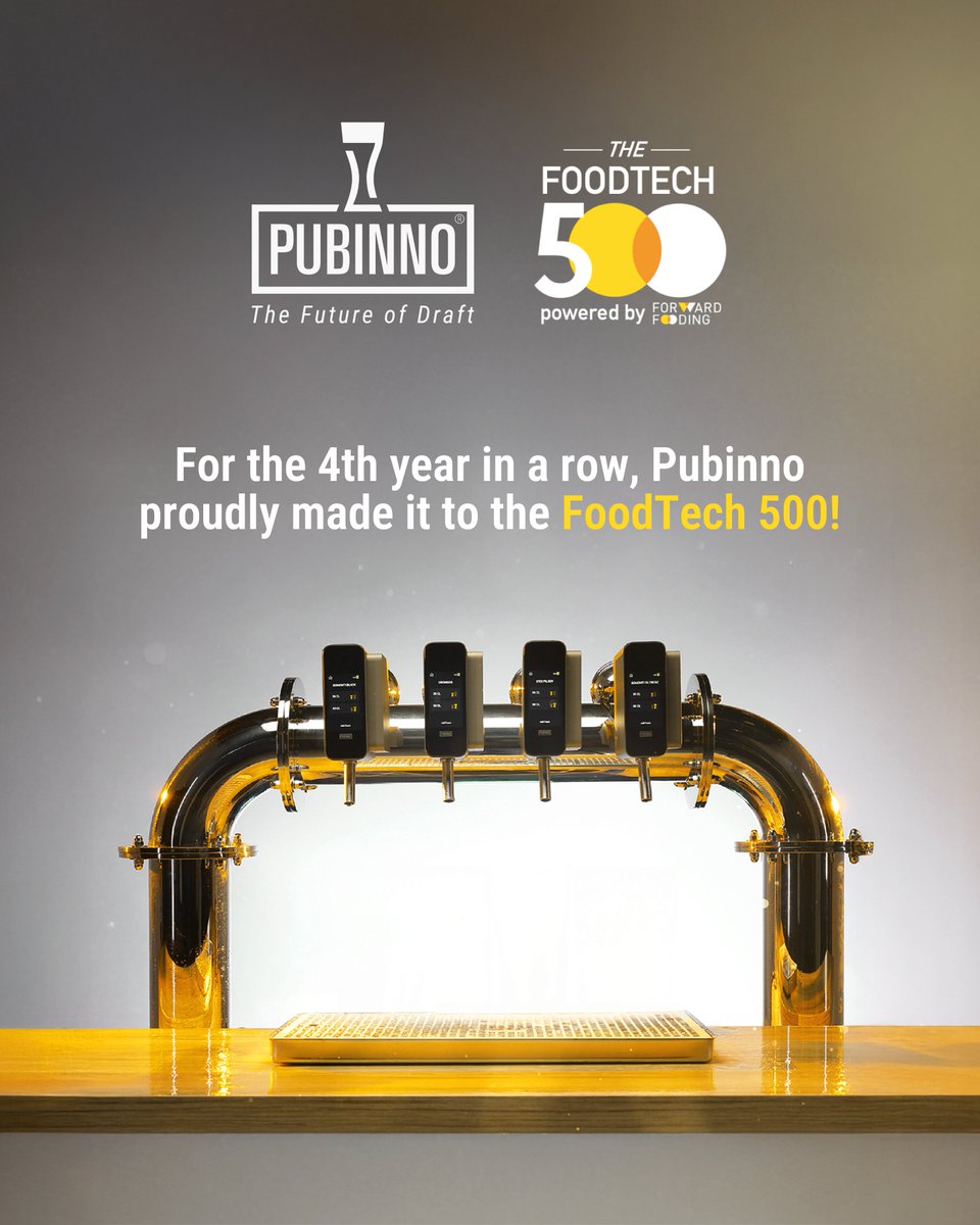 🚨 Big news! 

Pubinno is proud to be ranked #141 in the 2024 #FoodTech500 by @ForwardFooding for the 4th year running!

We’re building the future of draft — smarter, cleaner, and worldwide 🌱🌍 #Pubinno