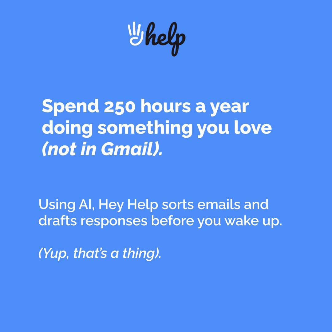 tryHeyHelp's tweet image. Hello, world! 👋 We’re HeyHelp.ai — your AI assistant for Gmail. We help you claim 1 hour each day by taking over admin tasks in your inbox. We&apos;re just getting started, but got big plans! Follow us for AI and email tips 🚀 #aiassistant #emailassistant #gmail