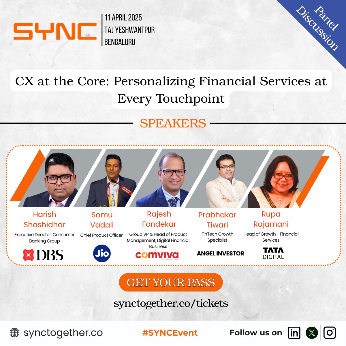 𝐂𝐗 𝐚𝐭 𝐭𝐡𝐞 𝐂𝐨𝐫𝐞: 𝐏𝐞𝐫𝐬𝐨𝐧𝐚𝐥𝐢𝐳𝐢𝐧𝐠 𝐅𝐢𝐧𝐚𝐧𝐜𝐢𝐚𝐥 𝐒𝐞𝐫𝐯𝐢𝐜𝐞𝐬 𝐚𝐭 𝐄𝐯𝐞𝐫𝐲 𝐓𝐨𝐮𝐜𝐡𝐩𝐨𝐢𝐧𝐭

🔗 𝐒𝐞𝐜𝐮𝐫𝐞 𝐲𝐨𝐮𝐫 𝐩𝐚𝐬𝐬 𝐧𝐨𝐰: synctogether.co/tickets/

#SYNC2025 #FintechCX #CustomerExperience #SYNCEvent