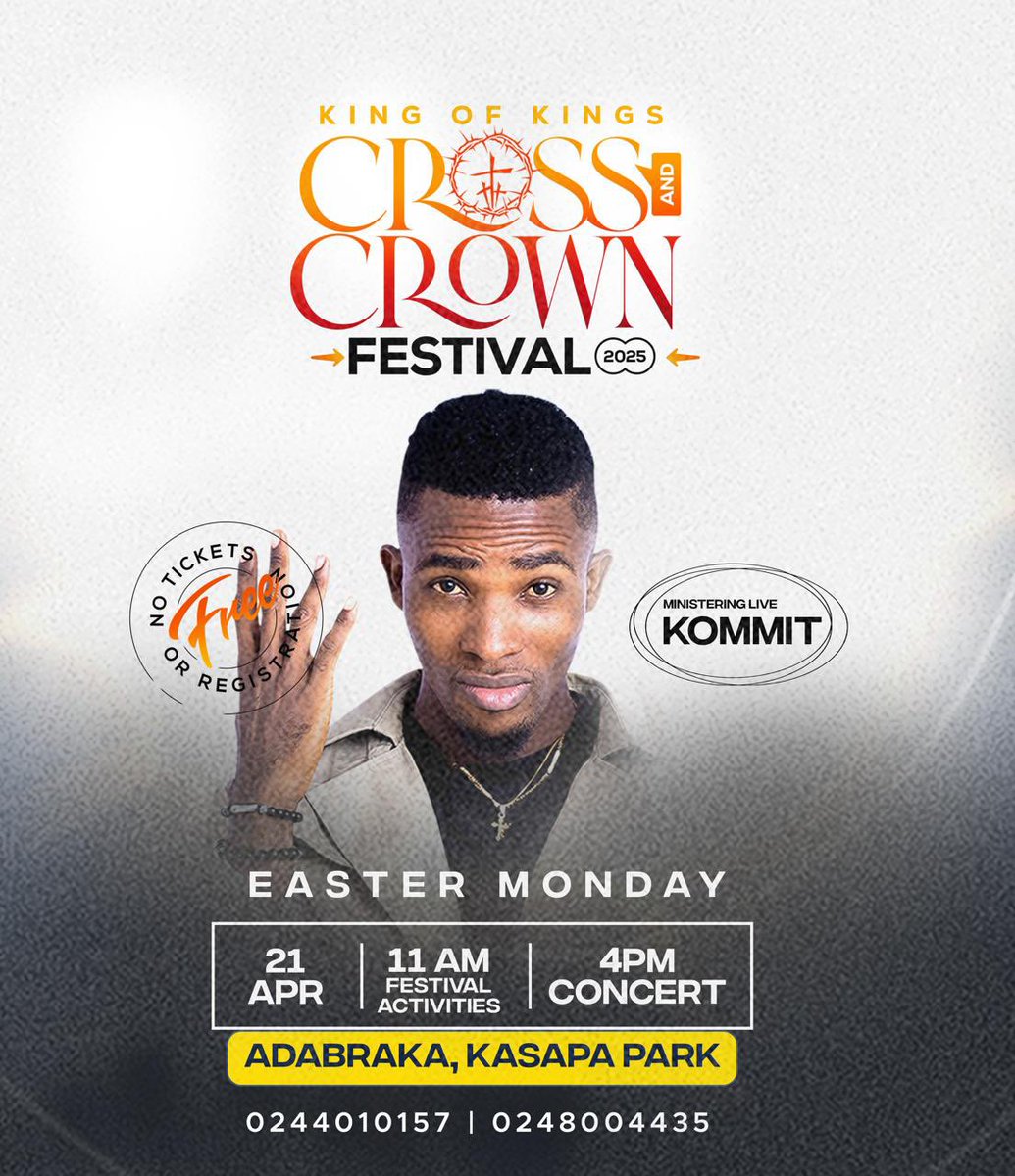 crossncrownfest's tweet photo. KOMMIT MUZIK is coming in hot! 
Bringing in pure Gospel heat, he’s abt to drop a performance that’ll stir hearts shake the ground! Are you ready to feel the fire?🎤🔥⚡️

#CrossAndCrownFestival #KommitMuzik #UrbanGospel #StreetGospel #FAADEnt #KingOfKings #Redemption #ChurchVibe https://t.co/JYIinU4piD