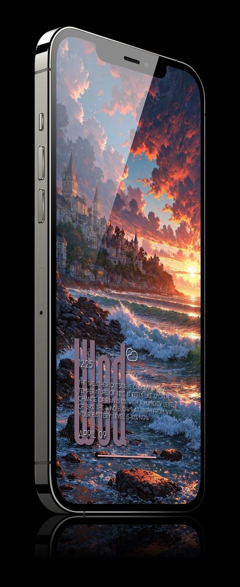 EliseMihael's tweet image. Ocean waves and sunset… 🥺🙌🏻✨🌊
Icons: Viola
Mock-up: @screenshot_pro 
Wallpapers and widgets: me
#jailbreak #iOS16 #Dopamine #AIart
