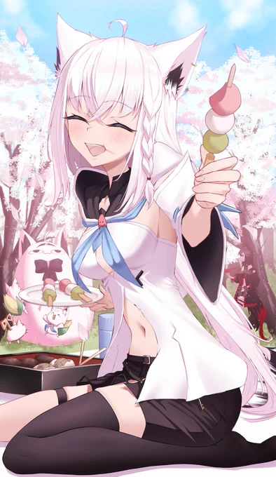 #絵フブキ 「一緒にたべる?」