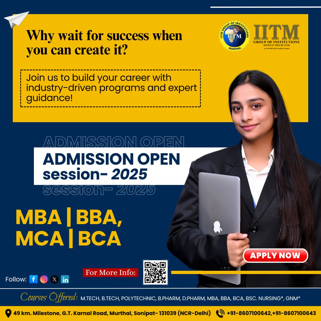 iitmgoi's tweet photo. Your future begins at IITM College, where education meets innovation, and dreams transform into reality. 
Join a legacy of excellence, industry-oriented programs, experienced faculty, and a campus culture that fosters creativity, leadership, and growth. https://t.co/EO89b6R0km