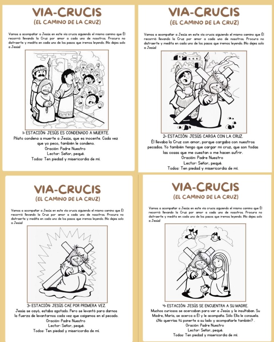 CreadordeCont's tweet photo. Hoy #miercoles tenemos un regalito 🎁 para los #profesoresdereligión  ✝️ o #catequistas  ✝️
Un #ViaCrucis o Camino a la Cruz para niños que podéis hacer en clase o con ellos en #catequesis
#SemanaSanta https://t.co/aWMG0iWWEz