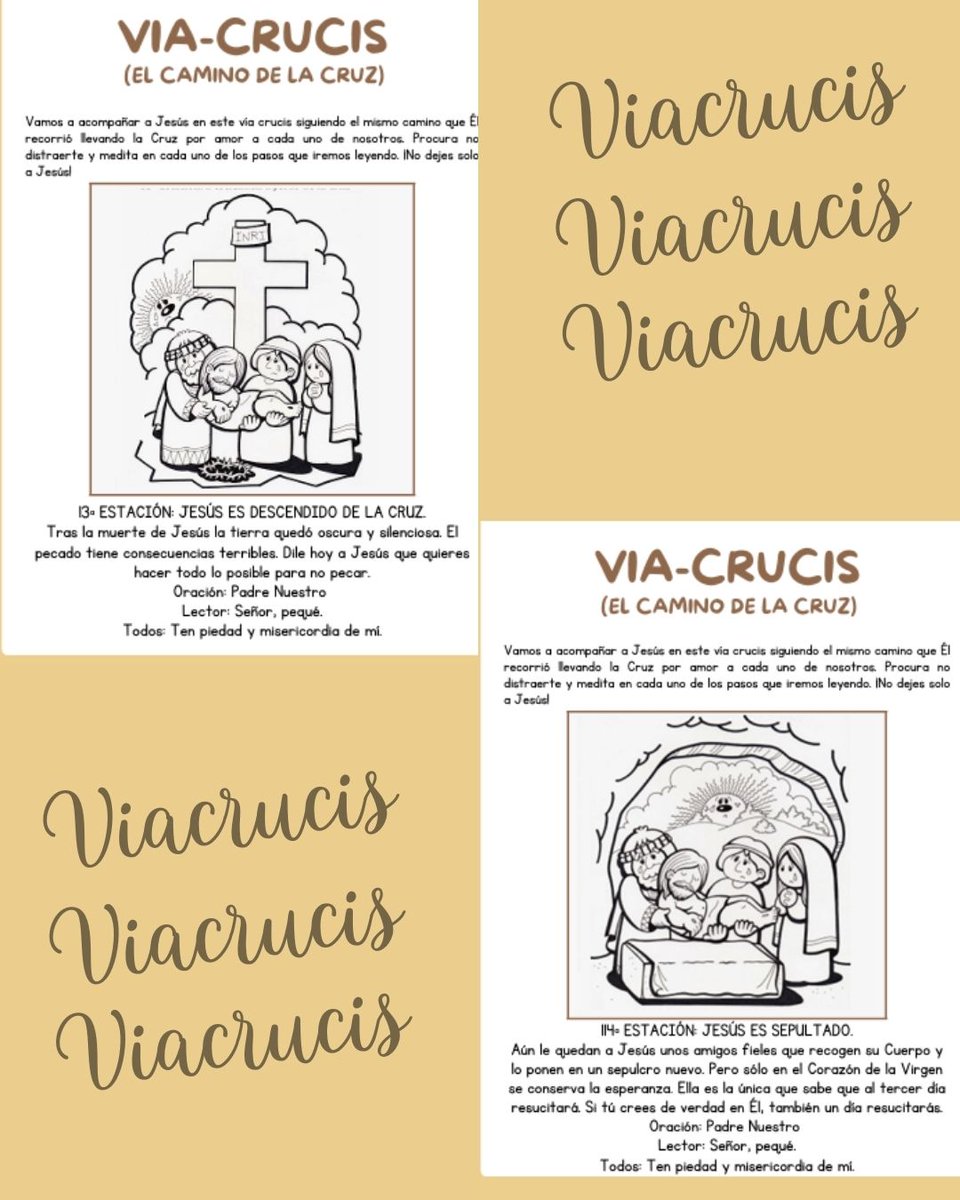 CreadordeCont's tweet photo. Hoy #miercoles tenemos un regalito 🎁 para los #profesoresdereligión  ✝️ o #catequistas  ✝️
Un #ViaCrucis o Camino a la Cruz para niños que podéis hacer en clase o con ellos en #catequesis
#SemanaSanta https://t.co/aWMG0iWWEz