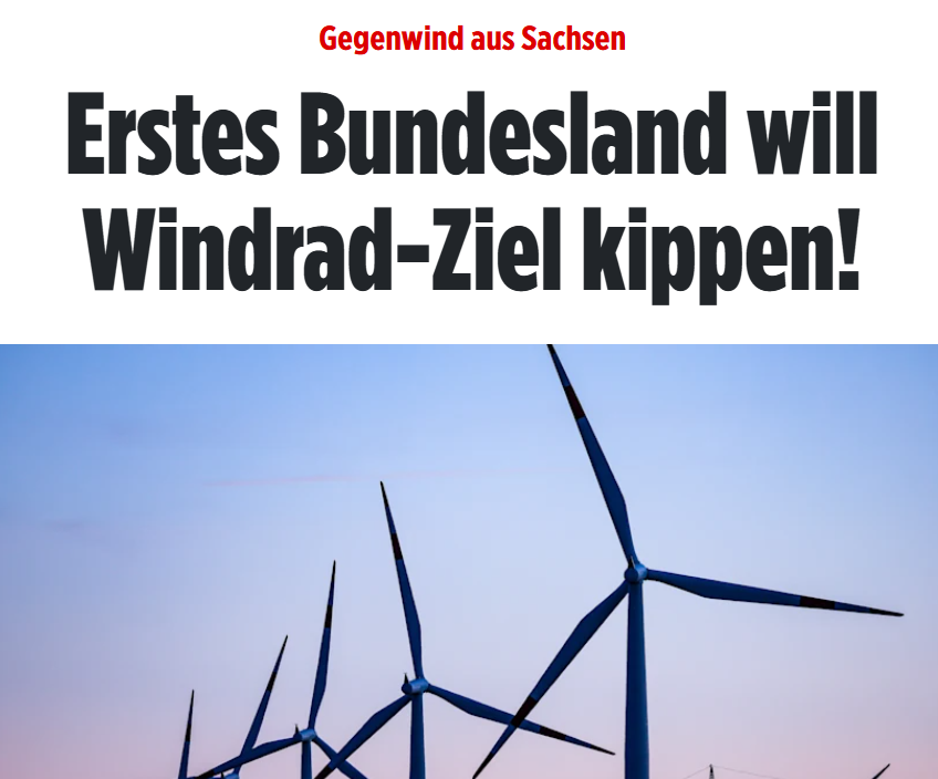 #Sachsen ist das Bundesland, das mit ihrem #Kohlestrom den Emissionswert des ganzen Landes regelmäßig herunterzieht und auch die Strompreise steigen lässt. Jetzt will man dort die billige Windenergie noch sabotieren?