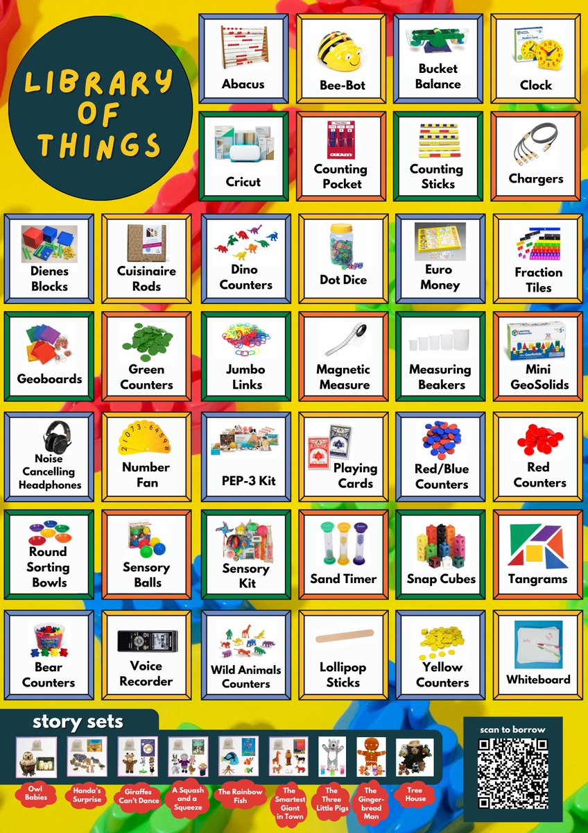 Did you know our Library of Things has more than just voice recorders? 🤔

From Tangrams and Number Fans to Whiteboards and Puppet Story Sets, we have lots of teaching aids for maths, literacy and more! 🎲

Browse here: mie-ie.libcal.com/reserve/equipm…