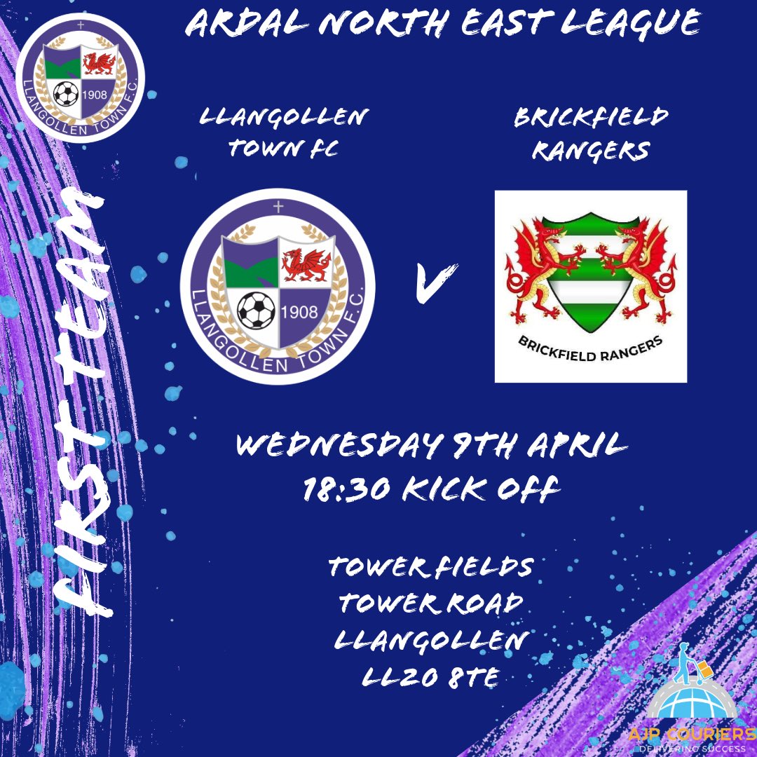 ⚽️ Game day ⚽️ 

Our final game of the season is upon us!

🆚 <a href="/BrickfieldRFC/">💚 Brickfield Rangers 💚</a> 
🏟️ Tower Fields (Home)
⏰ 18:30 kick off
🏆 Ardal North East League 

Cafe open for refreshments 🥤 🍔 🍟 

#UpTheTown💙💜