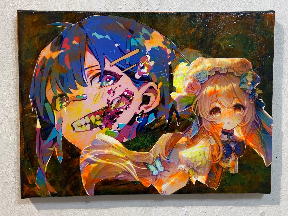 AKANESASU0214's tweet photo. River Coffee &amp; Gallery『Meltdown』

小泉詩恩@sionkoizumi 

タイトル通りコラージュが融解していました。

要素が多いにも関わらず、発散せずに作品が纏まっているので鑑賞していて不思議な感覚になりました。

どのように制作しているのか興味が尽きません。聞いてみたいです。

4/13(日)まで。 https://t.co/PFaYPTQluF