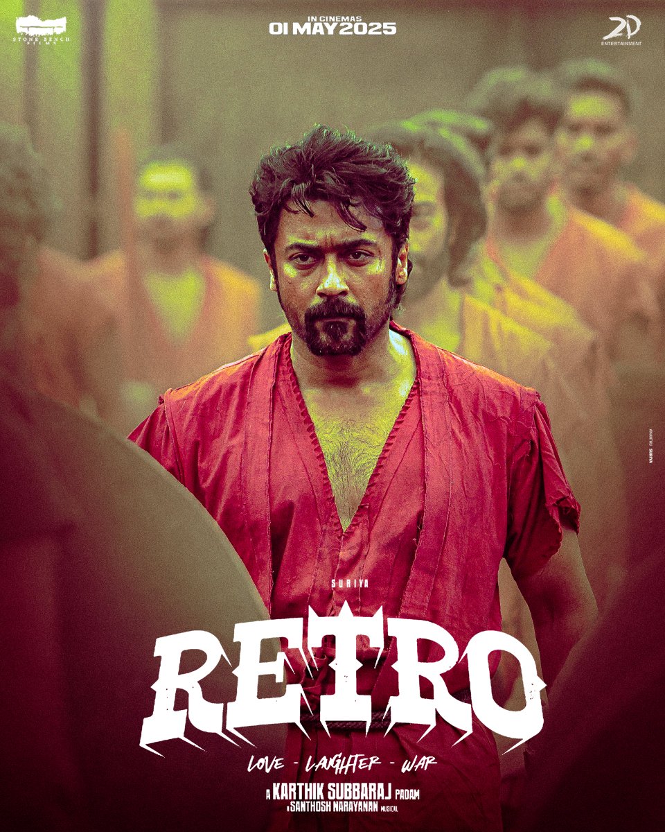 AnanthuSuriya's tweet photo. #Retro #RetroFromMay1
@Suriya_offl @karthiksubbaraj @hegdepooja @Music_Santhosh @rajsekarpandian @2D_ENTPVTLTD #Retro in Cinemas Worldwide from May 1st 2025 #LoveLaughterWar #TheOneMayOne https://t.co/ozROXXe5Hr