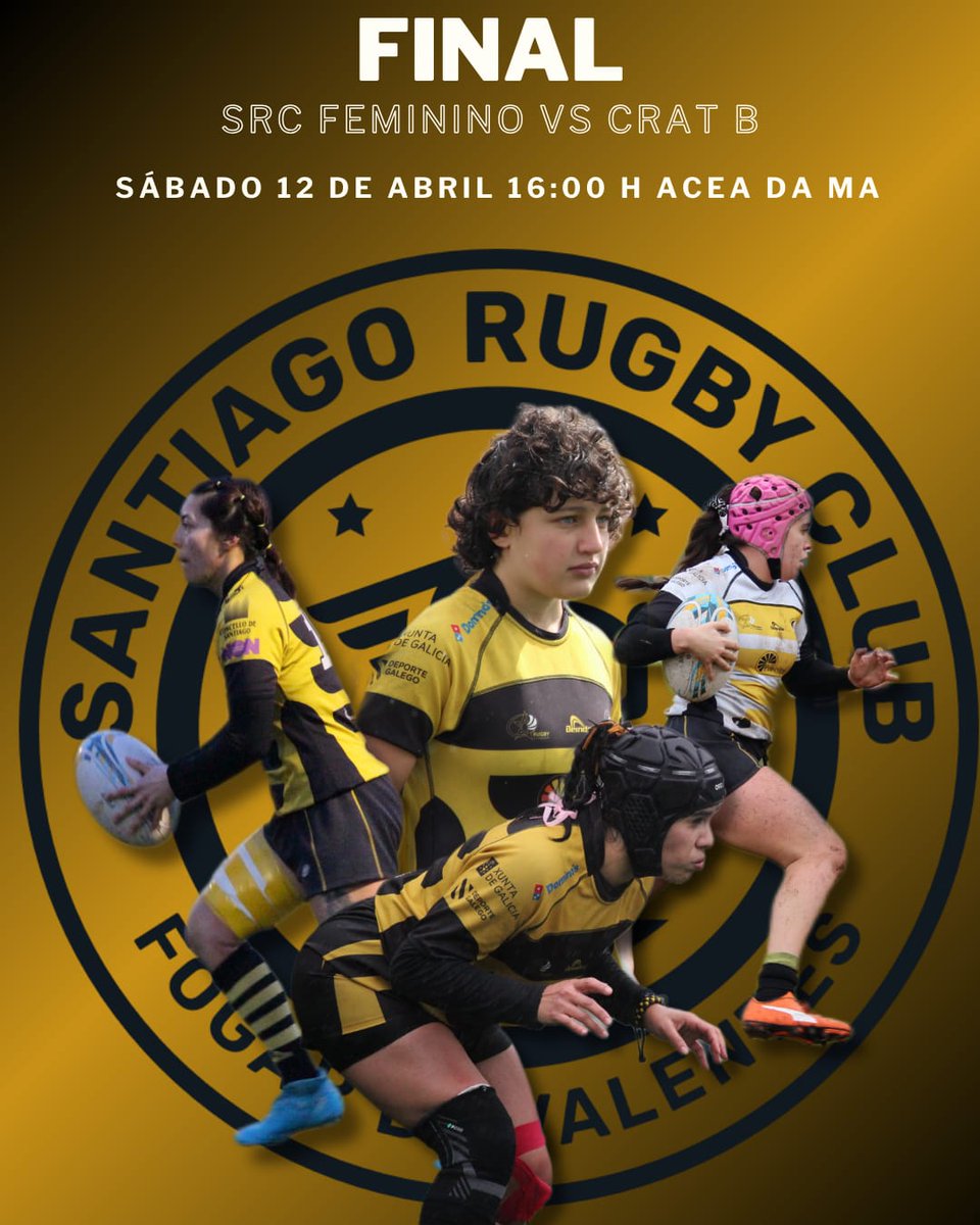 Santiago Rugby Club (@rugbysantiago) on Twitter photo Este sábado o noso sénior feminino e todas e todos vós tendes unha cita ás 16.00 en Acea da Má en Culleredo para animar ás nosas na final da liga galega que xogarán ante o <a href="/CRAT1976/">C.R.A.T. A Coruña</a> B
#santiagoquererugby 💛🖤 Este sábado o noso sénior feminino e todas e todos vós tendes unha cita ás 16.00 en Acea da Má en Culleredo para animar ás nosas na final da liga galega que xogarán ante o <a href="/CRAT1976/">C.R.A.T. A Coruña</a> B
#santiagoquererugby 💛🖤