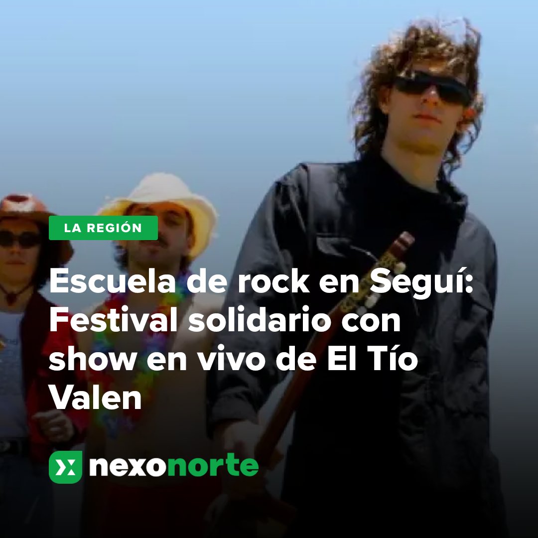 🥳 Escuela de rock en Arturo Seguí: Festival solidario con show en vivo de El Tío Valen 👇 nexonorte.com.ar/nota/18937/esc…
-
#NexoNorte