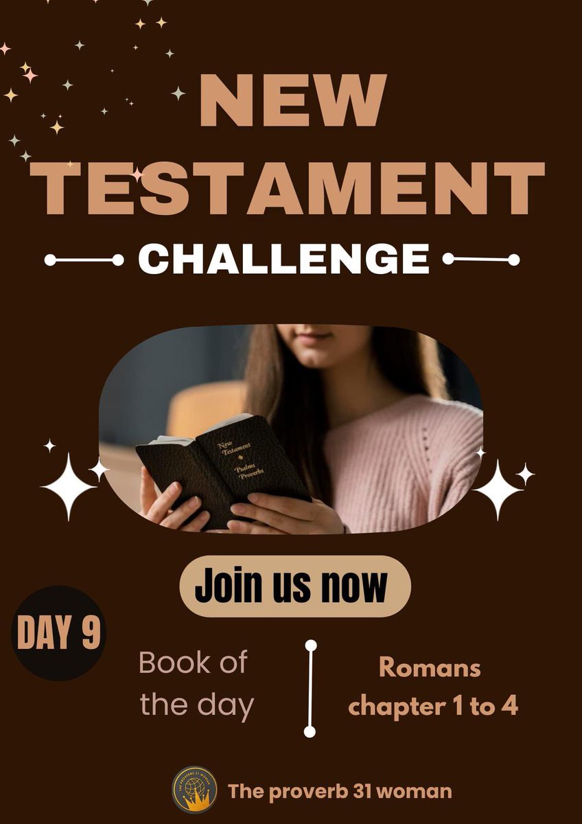 tohCarlson2's tweet photo. Day 9 – Romans 1-4
“For we maintain that a person is justified by faith apart from the works of the law.” – Romans 3:28 🙏🏽🔥
💡 Salvation is a gift! Write a gratitude note to God for His grace.
#NTChallenge #Day9 https://t.co/LpHLedKtKV