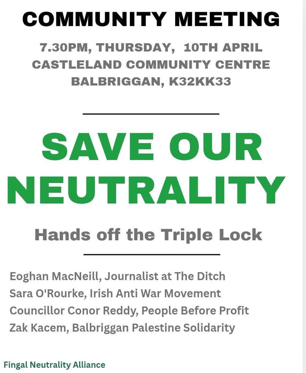The Ditch’s Eoghan McNeill talks Irish neutrality in Balbriggan tomorrow evening at 7.30pm