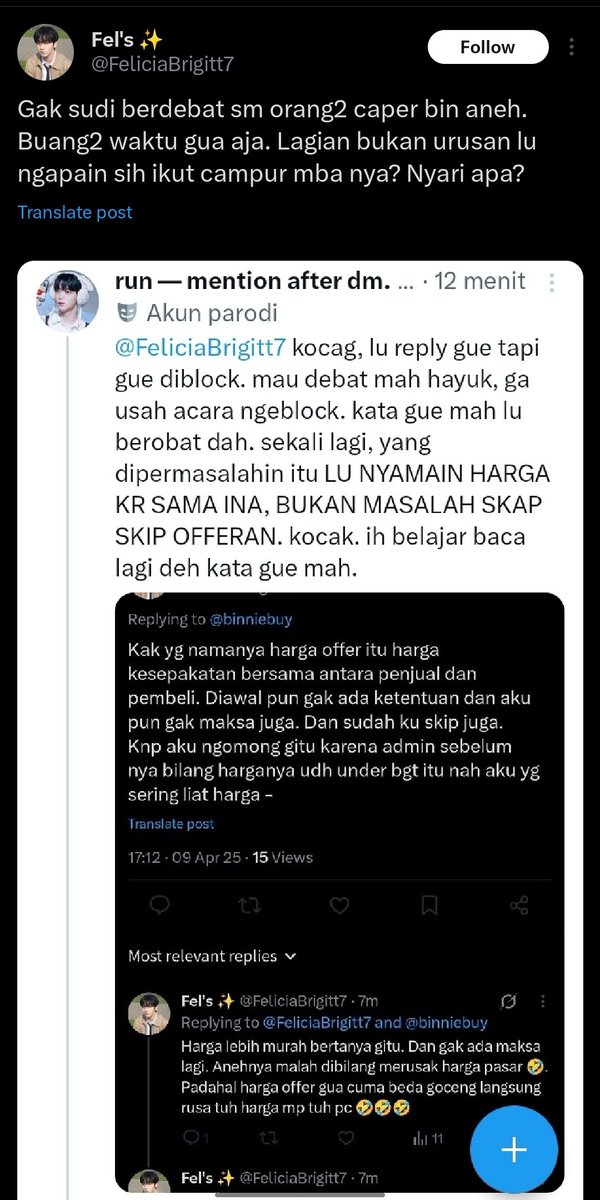 binniebuy's tweet photo. lah lu duluan yang nyari perkara di go dan dibawa ke twitter, ya gue sebagai anak go wajar lah ikut campur. kocak banget lu. nyari otak lu di mana. https://t.co/8JO5b6mJbH