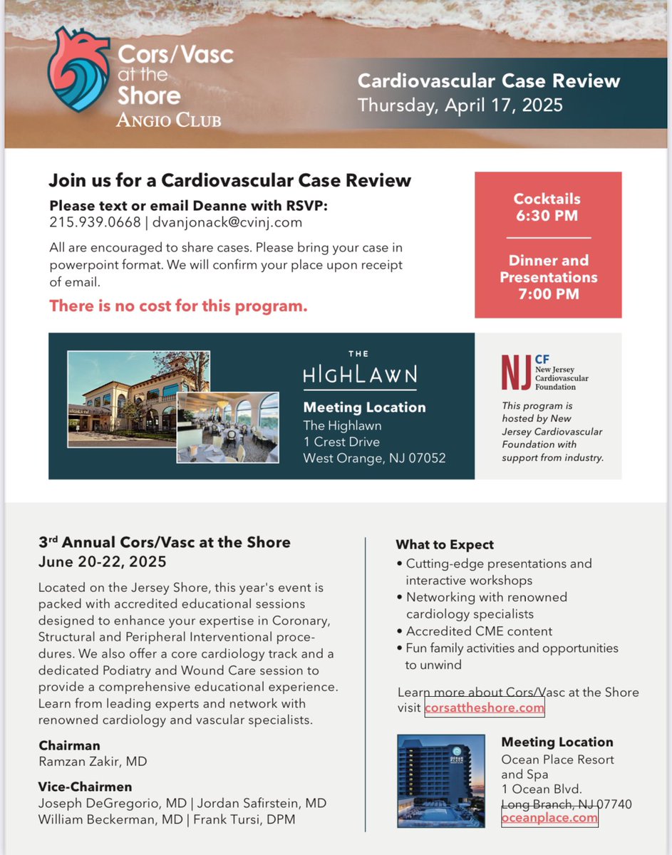 Ramzan Zakir (@rzakir12) on Twitter photo Looking forward to exciting case presentations and discussions at Angioclub next week at the Highlawn in preparation for cors/vasc 25 <a href="/AtCors62889/">Cors/Vasc at the Shore</a> <a href="/RajTayalMD/">Raj Tayal</a> <a href="/CardiacConsult/">Jordan Safirstein MD</a> <a href="/DrAnkitKPatel/">Ankitkumar Patel MD MPH FACC FSCAI RPVI</a> <a href="/Pooh_Velagapudi/">Poonam Velagapudi</a> <a href="/SripalBangalore/">Sripal Bangalore</a> <a href="/BillBeckerman/">Bill Beckerman</a> <a href="/sahilparikhmd/">Sahil A. Parikh, MD</a> <a href="/DrSheilaSahni/">Dr. Sheila Sahni</a> Looking forward to exciting case presentations and discussions at Angioclub next week at the Highlawn in preparation for cors/vasc 25 <a href="/AtCors62889/">Cors/Vasc at the Shore</a> <a href="/RajTayalMD/">Raj Tayal</a> <a href="/CardiacConsult/">Jordan Safirstein MD</a> <a href="/DrAnkitKPatel/">Ankitkumar Patel MD MPH FACC FSCAI RPVI</a> <a href="/Pooh_Velagapudi/">Poonam Velagapudi</a> <a href="/SripalBangalore/">Sripal Bangalore</a> <a href="/BillBeckerman/">Bill Beckerman</a> <a href="/sahilparikhmd/">Sahil A. Parikh, MD</a> <a href="/DrSheilaSahni/">Dr. Sheila Sahni</a>