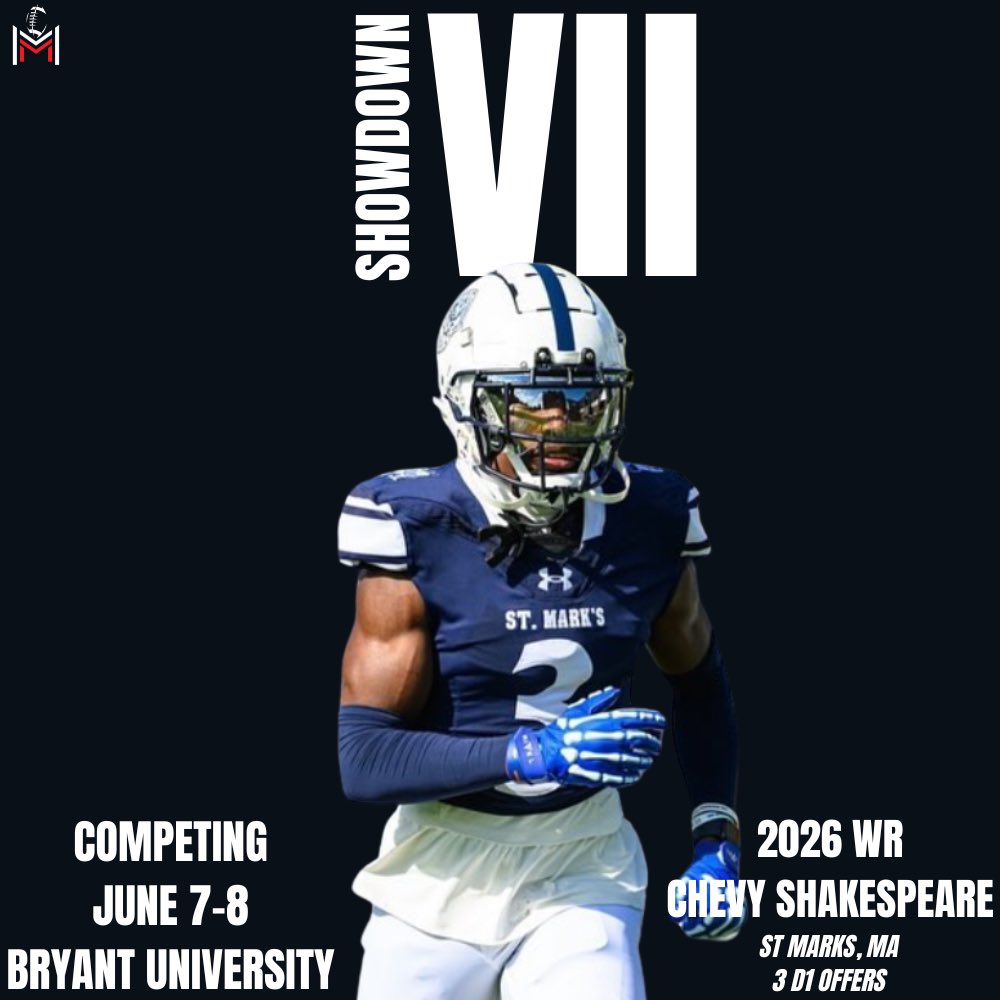 M2 QB Academy (@m2_qbacademy) on Twitter photo 2026 WR <a href="/ChevaunieS/">Chevaunie {Chevy} Shakespeare.</a> is coming to compete June 7-8 at Bryant University. One of the most dynamic playmakers in New England back for another year! 2026 WR <a href="/ChevaunieS/">Chevaunie {Chevy} Shakespeare.</a> is coming to compete June 7-8 at Bryant University. One of the most dynamic playmakers in New England back for another year!