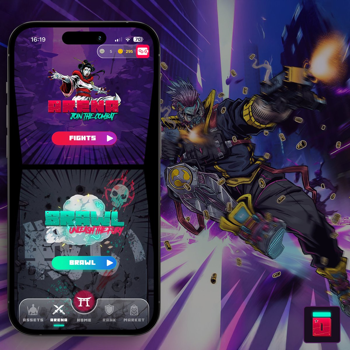 ⚔️ Skill x Glory
🎖️ Leave your mark in Neo Tokyo!

Every fight is a chance to rise through the RANKING. Show your skills, earn your name, and build your legacy in the streets of Neo Tokyo. Whether it's brute strength or smart strategy—only the bold stand out.

🔥 Make your name