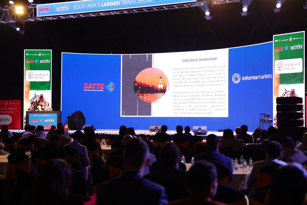 SATTE_India's tweet image. Jharkhand Tourism took center stage with an engaging and insightful presentation, highlighting the region’s rich cultural heritage, breathtaking landscapes, and expanding tourism potential.

(1/4) #SATTE