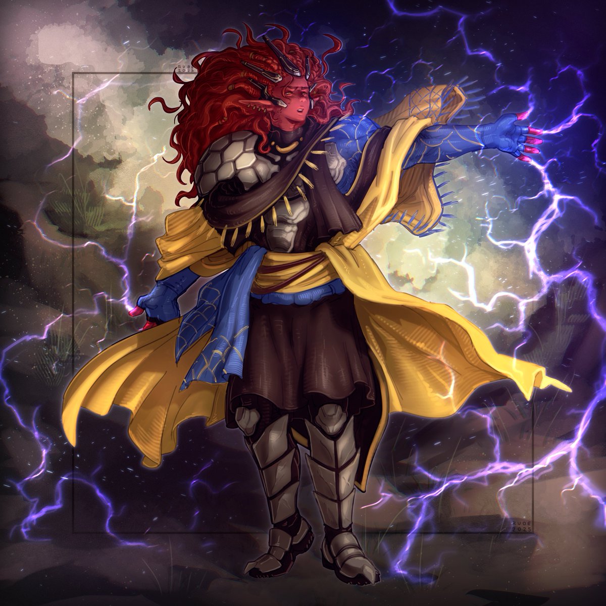 art_rube's tweet photo. Commission for one of my friends of their character Miltiades. Had a lot of fun going all out with this one~ https://t.co/ipzW1uyC19