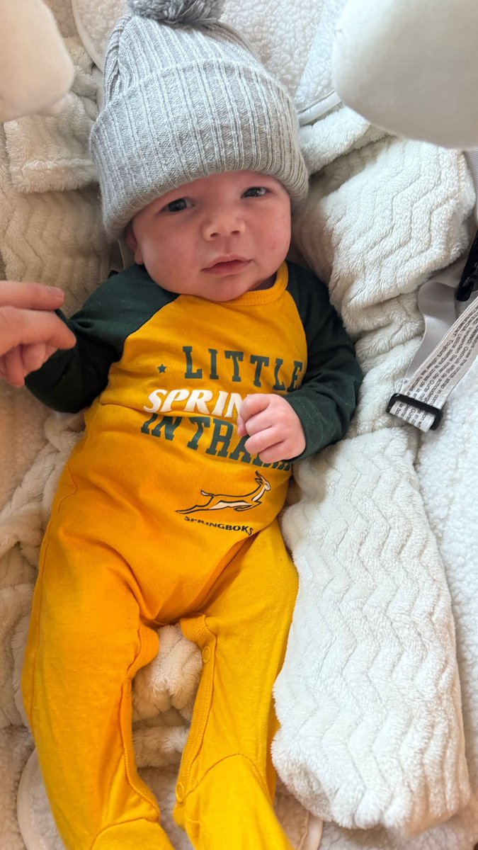 markvisschers's tweet photo. Xavier Jaes visschers has been Born 17th of March! He started his training for the springboks on the 18th of March! #Springboks we are moving to Kyalami on July 2025  looking for a good trainer! https://t.co/pvHn7N7TTc
