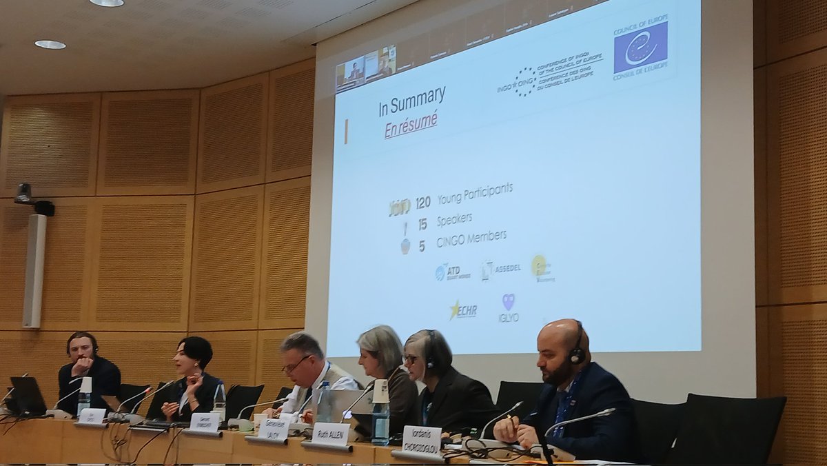 AtdYouth's tweet photo. This morning Ece Ciftci member of @coe @cingoeu Steering Committee addressed the plenary #SpringSession at #Agora in @strasbourg. She reported about the first 6 months of implementation of #CINGO #YouthStratedy! @AtdYouth is proud and inspired to have pro-actively been involved. https://t.co/WqPsfoT7fz