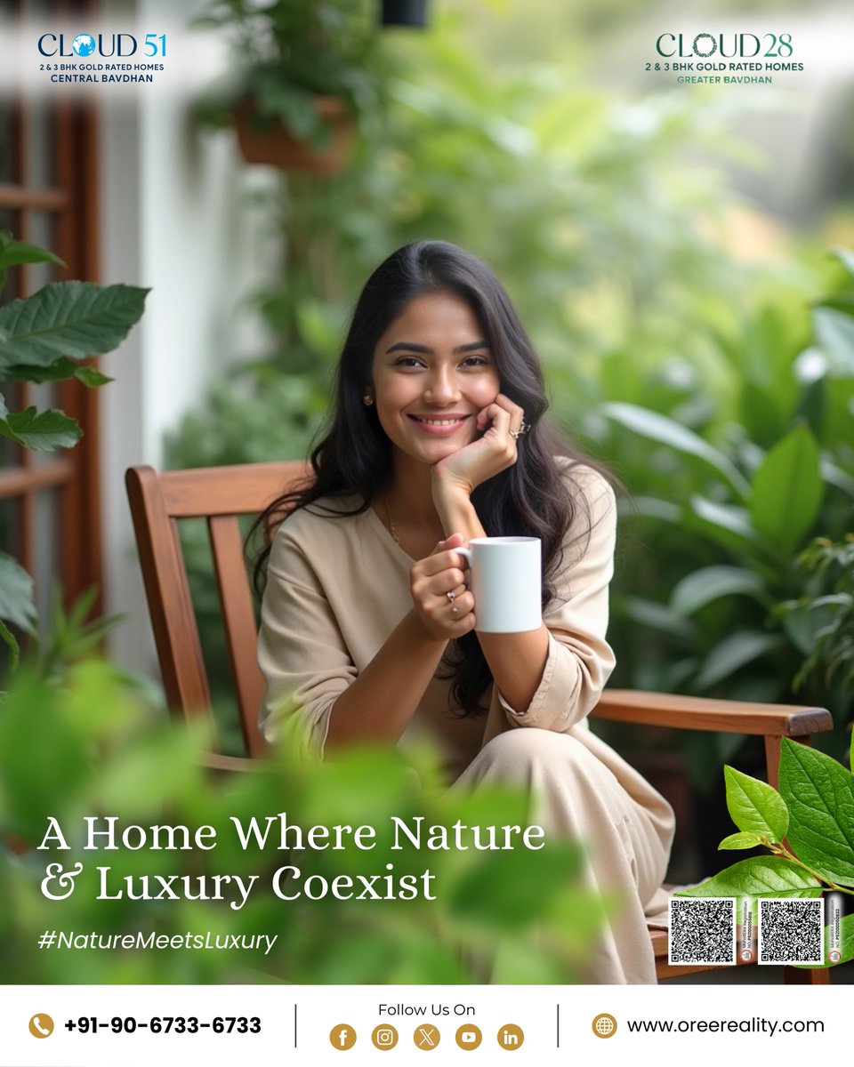 oreereality's tweet photo. 🌿 Where Nature Meets Luxury 🏡
At Cloud 51 & Cloud 28, experience thoughtfully designed 2 & 3 BHK Gold Rated Homes nestled in the heart of Bavdhan.
.
.
#NatureMeetsLuxury #OreeReality #Cloud51 #Cloud28 #DreamHome #Nature #Bavdhan #Bhugoan #RealEstate #Viral #Trending https://t.co/7GOG0Z98FV