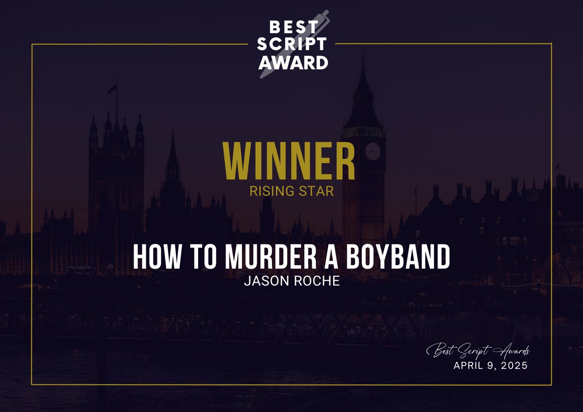 BoybandMurder's tweet photo. #RisingStarAward #HowtoMurderaBoyband 

https://t.co/I4ue9I4Nej

@AmazonMGMStudio @FocusFeatures @MadCowFilms @SlickFilms @Indep_Ent @Channel4 @HBO @HBO_UK @searchlightpics @Showtime @a24 @vertigofilmuk @LionsgateUK @Working_Title @pulsefilms @BBCFilm https://t.co/BzhcJv90yd