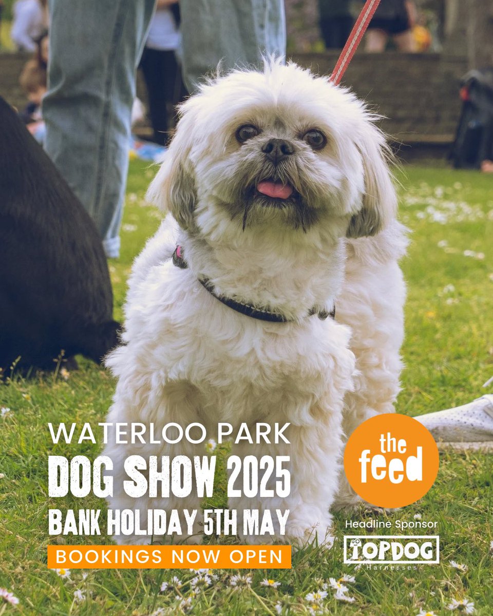 Excitement is building for our Dog Show at Waterloo Park on Bank Holiday Monday 5th May 🐶

Are you joining us for it? 

You can find out more information and book an advanced registration place here - thefeed.org.uk/get-involved/e…