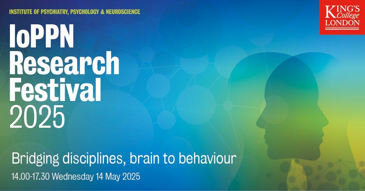 Institute of Psychiatry, Psychology & Neuroscience (@kingsioppn) on Twitter photo The IoPPN Research Festival is back! Join us on 14 May for a afternoon session to learn the latest innovative research from <a href="/KingsCollegeLon/">King's College London</a>'s staff, from ethical #ai in healthcare to reproducing psychedelic effects with a placebo.
Register now:
kcl.ac.uk/events/ioppn-r⦠The IoPPN Research Festival is back! Join us on 14 May for a afternoon session to learn the latest innovative research from <a href="/KingsCollegeLon/">King's College London</a>'s staff, from ethical #ai in healthcare to reproducing psychedelic effects with a placebo.
Register now:
kcl.ac.uk/events/ioppn-rā¦