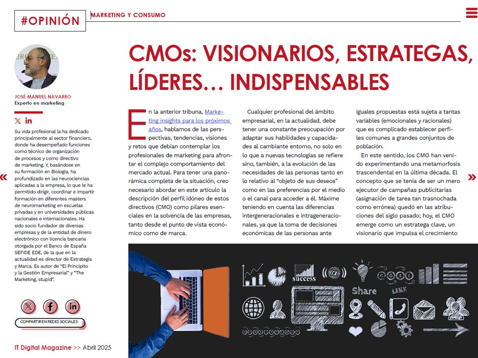 CMOs: Visionarios, estrategas, líderes… indispensables.

Publicado por <a href="/ITUser_ITDM/">IT User (ITDM Group)</a>  y en 
granadablogs.com/entrelineas/20…
#CMO #Marketing #Estrategia