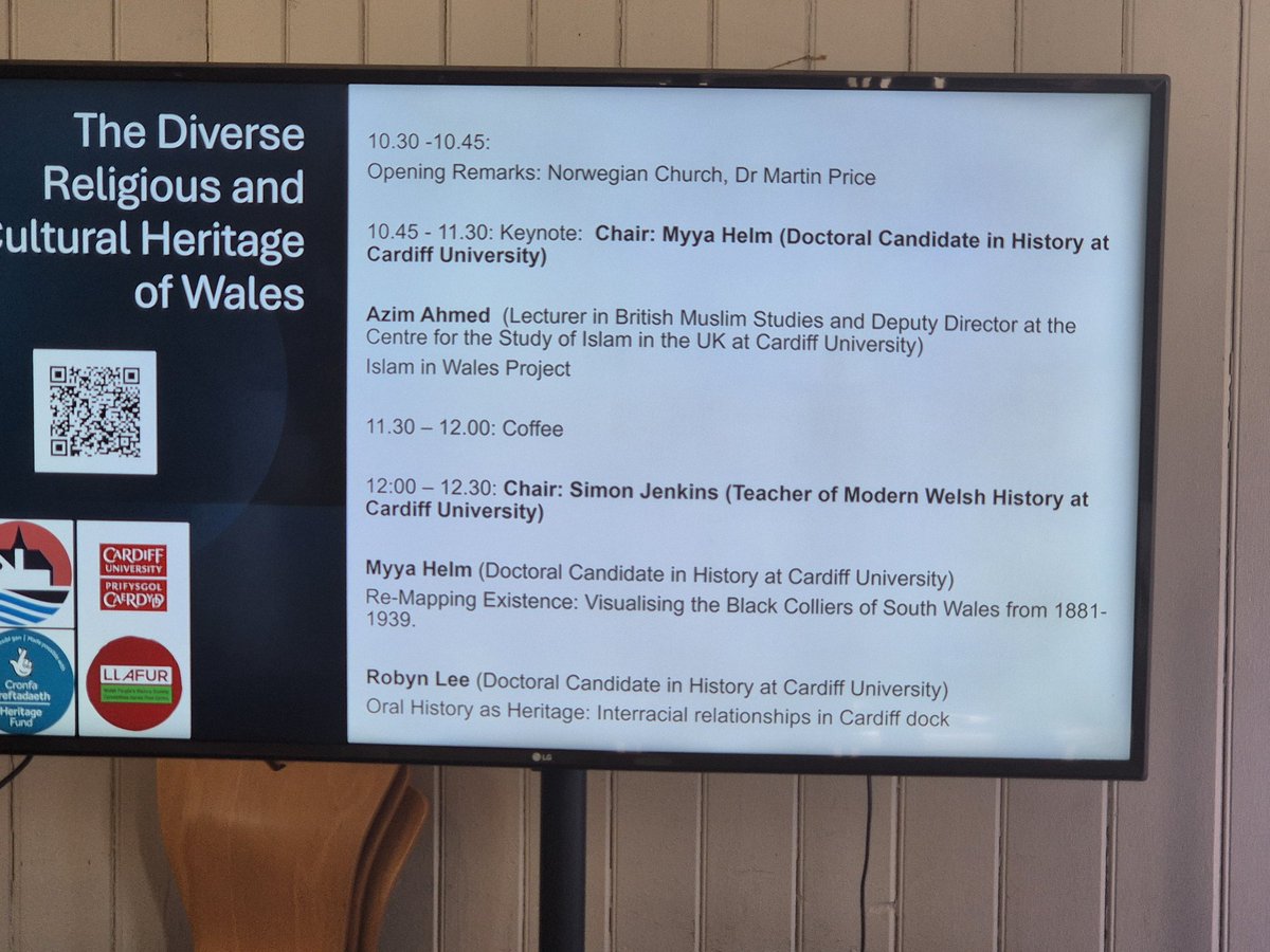 Fascinating talks at event today addressing welsh religious and cultural heritage <a href="/NorwegianChurch/">Norwegian Church Arts Centre / Eglwys Norwyaidd</a> - lundy pirates , cadr idris , oral history of interracial relationships , offas dyke Arabic coins - great insights
