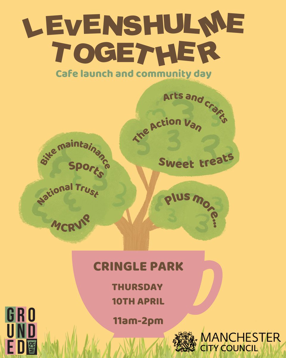 MCRparks_'s tweet image. 📢It&apos;s tomorrow! 

Join us at the park to celebrate the launch of Grounded&apos;s Café plus SO many activities for all ages + sunshine! 🌞

Bring the family, bring your dogs, bring your neighbours. Everyone is invited! ☀️🥳 💚