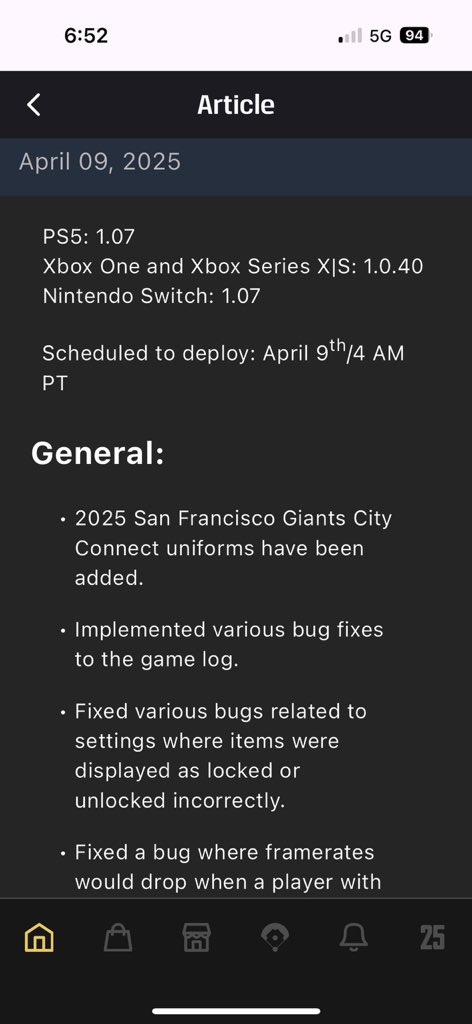I’m <a href="/MLBTheShow/">MLB The Show</a> and why we still have Xbox one on the update list??? So saying not fully next gen hmmmm