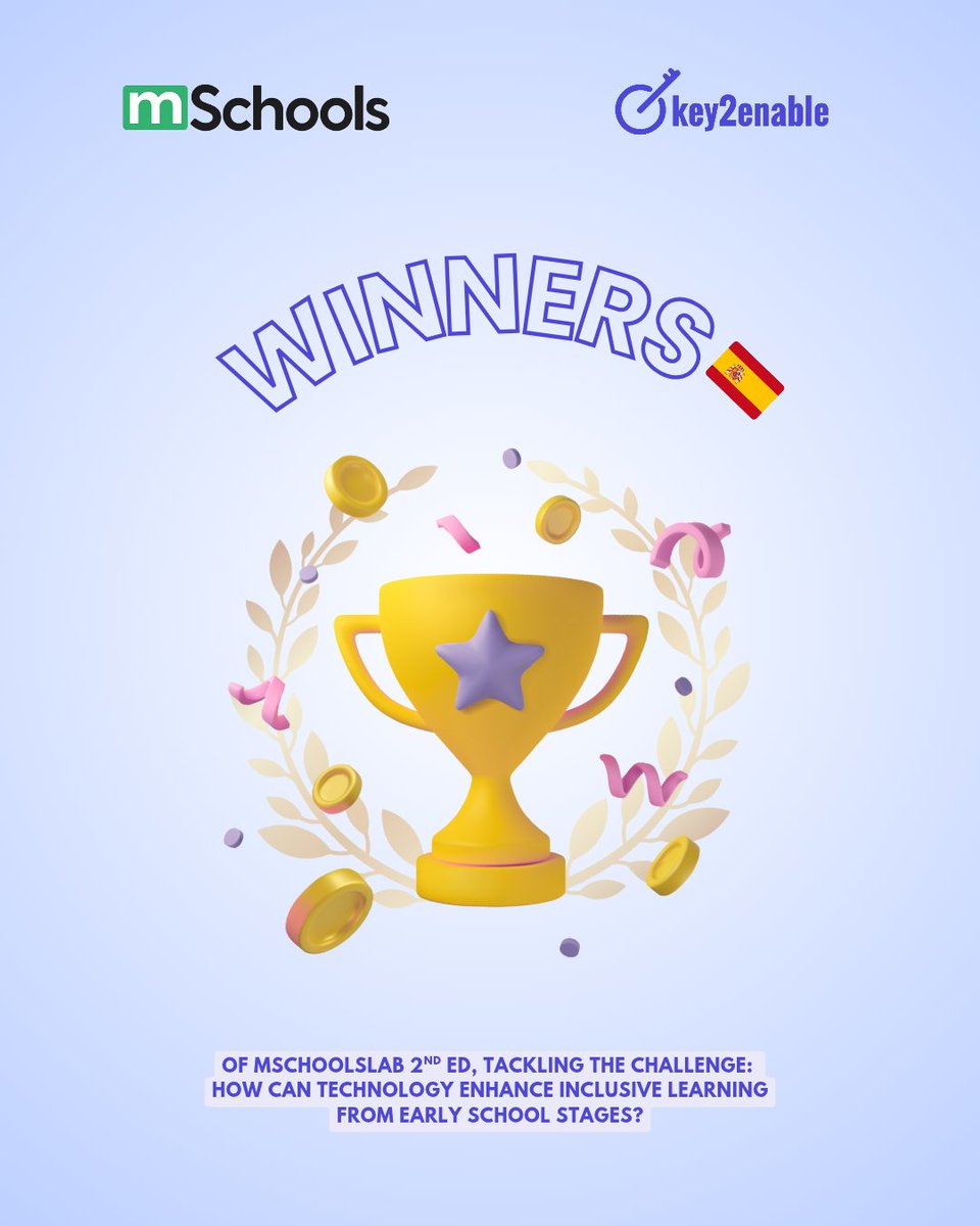 key2enable_UAE's tweet image. 🇪🇸 Spain, here we go!
We&apos;re thrilled to be one of the winners of the @mschools_mwe Lab program! 🎉

Our Literacy Lab will land in Catalonia, bringing inclusive education &amp;amp; assistive tech to more students! 💙♿📚

Thank you @mSchools_MWC
&amp;amp; @MWCapital
#Key2Enable #mSchoolsLab