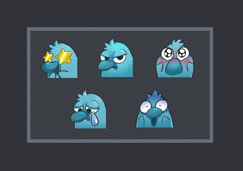 Howylan's tweet photo. Hello ! Pour l'occasion de l'anniversaire du discord des Krosllectionneurs j'ai eu l'immense honneur de créer ses toutes premières emotes à l'effigie de sa mascotte 🥰🥳 #dofus https://t.co/wik9o8Nhha