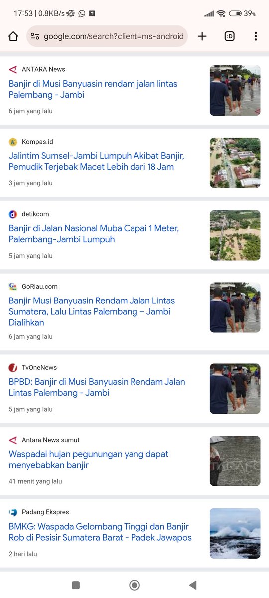 arusbawah's tweet photo. @EYulihastin baca berita banjir musi banyuasin, lumpuhkan Jalan Lintas Sumatera. teringat sm tweet Prof yg ini. sudah terprediksi dan dipaparkan dengan baik oleh Prof kemarin. https://t.co/sWhm9QLebg