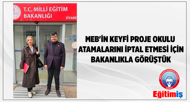 egitimis's tweet photo. MEB`İN KEYFİ PROJE OKULU ATAMALARINI İPTAL ETMESİ İÇİN BAKANLIKLA GÖRÜŞTÜK

https://t.co/kEy5qODN6g

@tcmeb @yeliznaz1978 @MEHMETTABAKK https://t.co/XTfAya2O4m