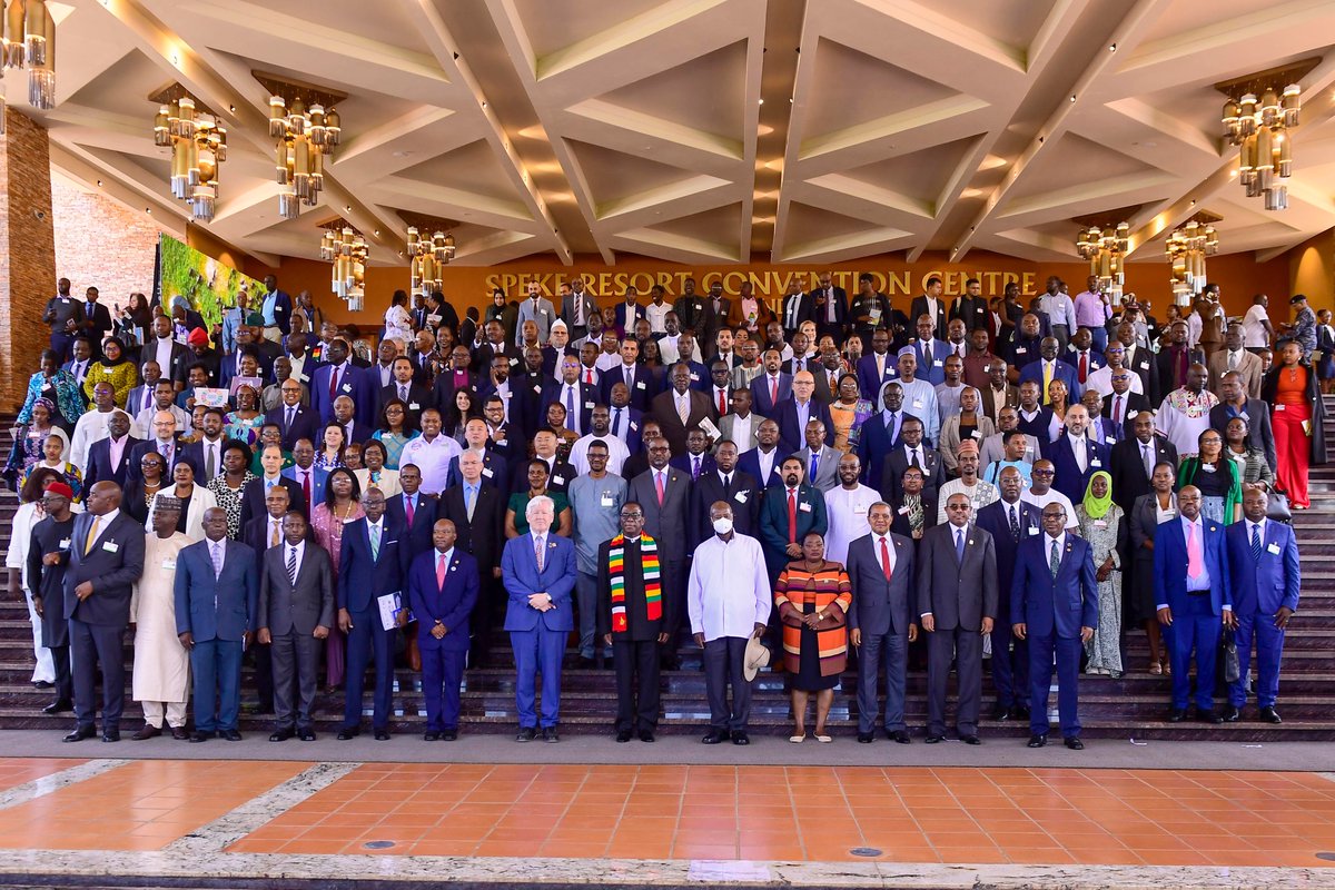 StateHouseUg's tweet photo. Heads of State/Government and Delegates at the 11th Session of the Africa Regional Forum on Sustainable Development (ARFSD) pose for a family photo. https://t.co/b9k9q2fjcV