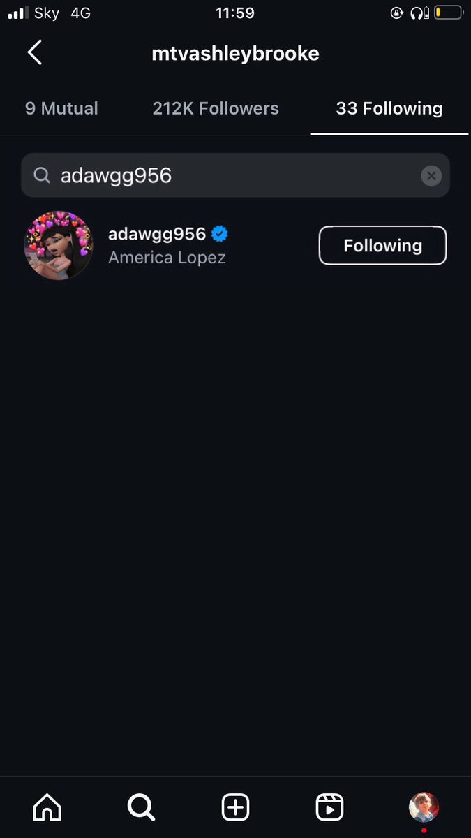 America and Ashley followed each other👀