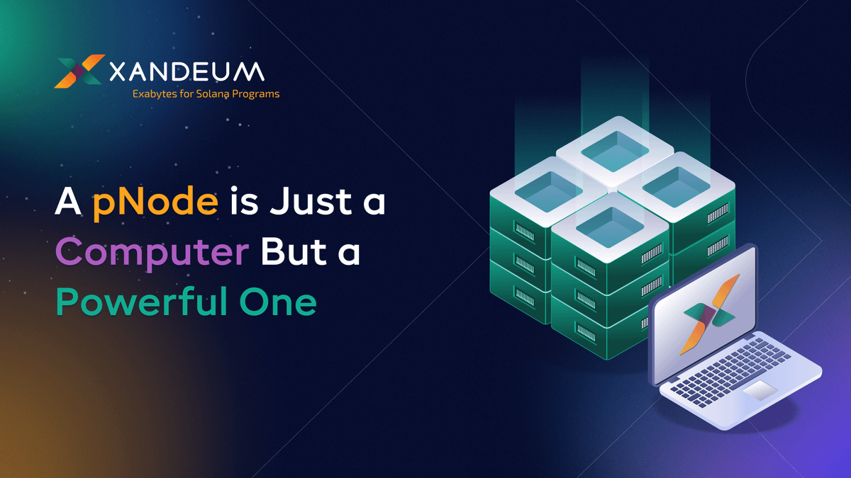 XandeumNetwork's tweet photo. A pNode is just a computer in a global network that stores and serves blockchain data. That’s it.

No buzzwords, no mystery—just hardware helping Web3 scale like Web2 never could. 😏 https://t.co/nbhoc52SQ1