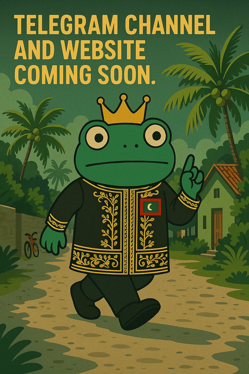 KingFrogNation's tweet photo. #FROGNATION Telegram channel and website coming soon.
Island roots. Meme energy. Solana speed.
Stay close this story is just beginning.

#Solana #DeFi #CryptoCommunity #Frognation https://t.co/MhSdBknjws