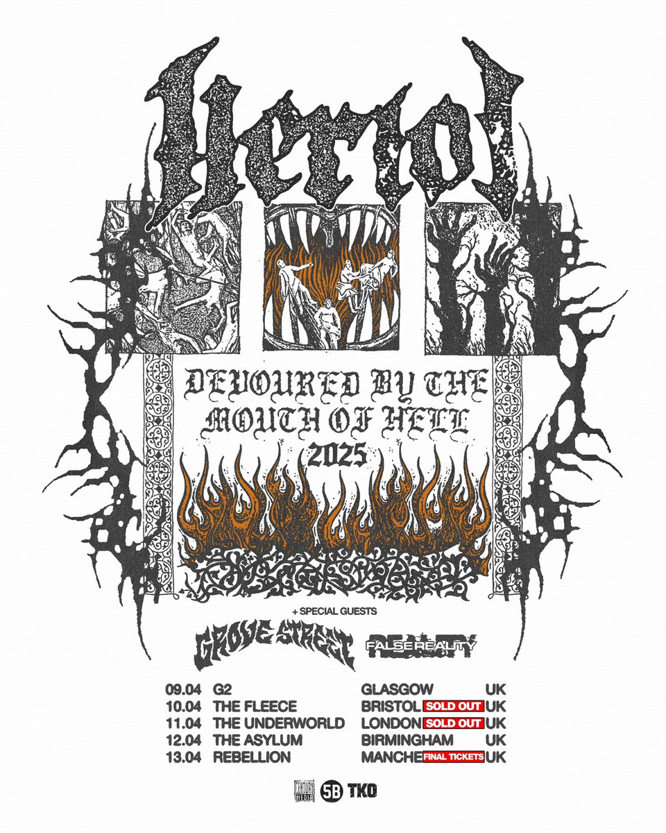 Our headline UK tour kicks off tonight in Glasgow! Bristol and London are now SOLD OUT

Hit the link below for final Glasgow, Birmingham and Manchester tickets 

heriotmetal.com/tour