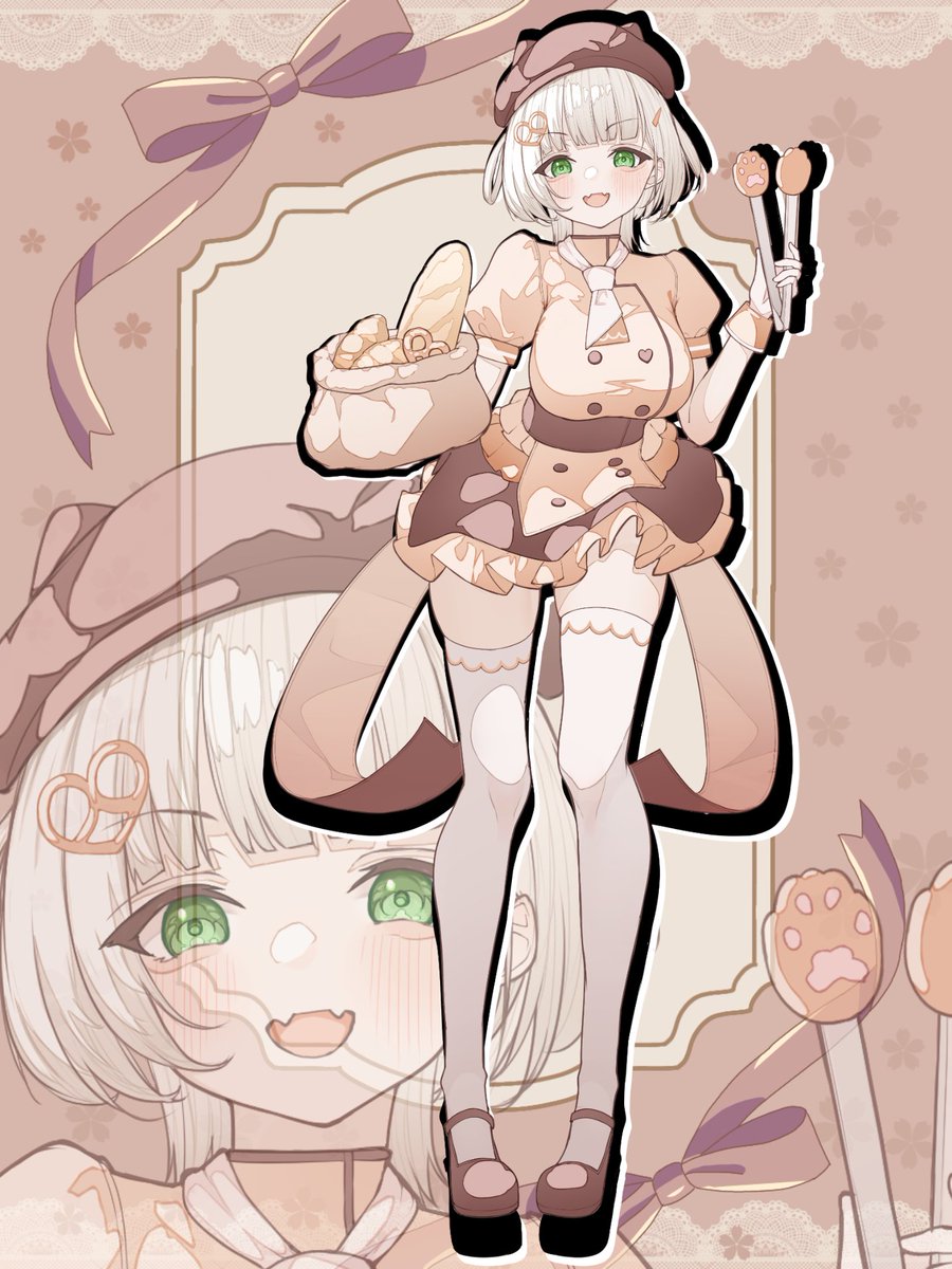 #立ち絵公開
\\はじめまして〜‼️//
AQUA所属 製菓衛生師&amp;見習いパン屋の
 夏目リーン(なつめリーン) です🥨😺

17LIVEで配信準備中‼️
たくさんの方とお友達になりたいですっ！✨

💬or♻️or🩷でお迎え行きます！🚗💨

#Vライバー準備中  #VTuber準備中  #Vライバーさんと繋がりたい