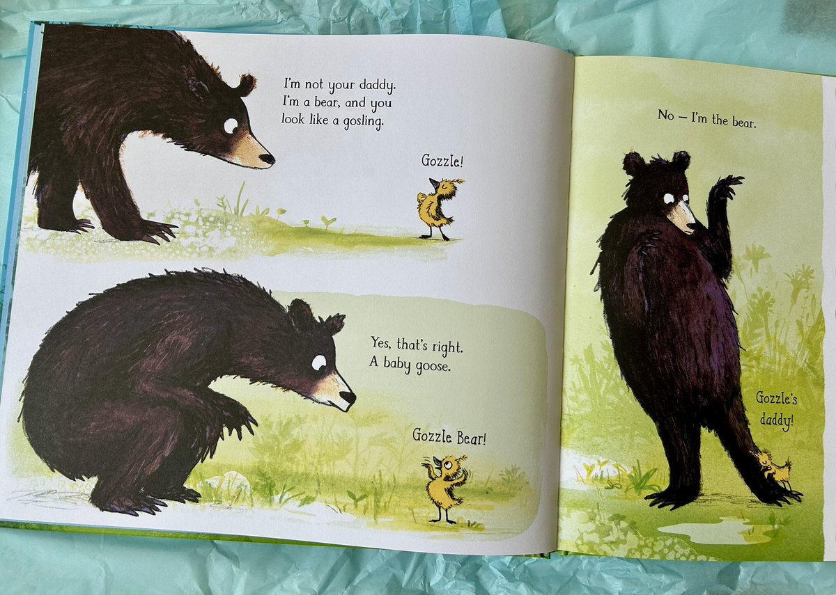 BookSuperhero2's tweet photo. Super-cute new #JuliaDonaldson story alert! Have you met #Gozzle yet? - a confused little gosling who thinks Bear is her daddy. A beautiful story about what it means to be a family. Illustrated by #SaraOgilvie Thank you @MacmillanKidsUK 🪿 https://t.co/8HH5GnFxKR